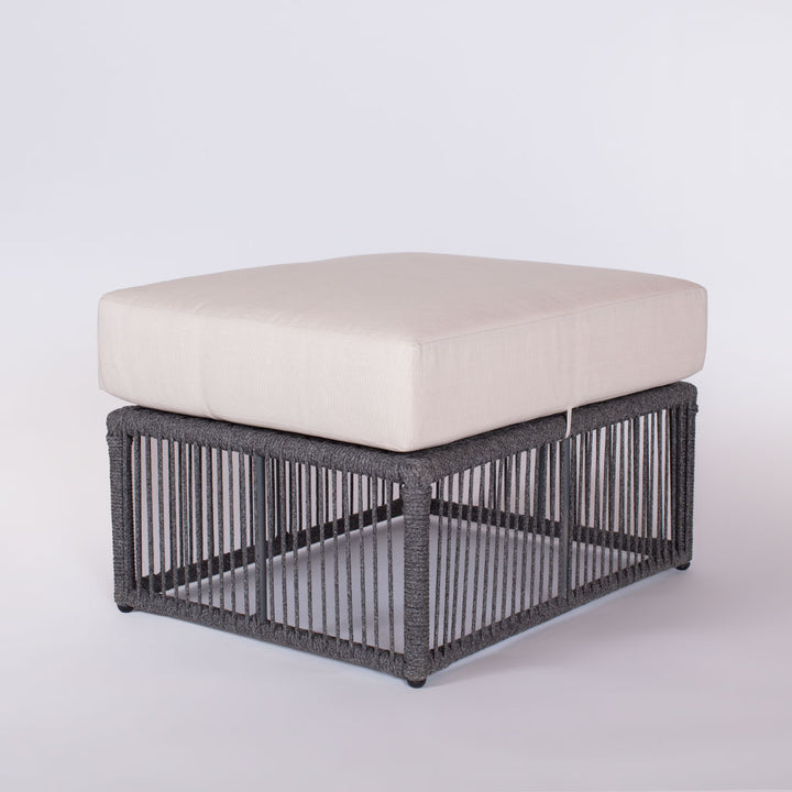 Saranac Ottoman || Black/White