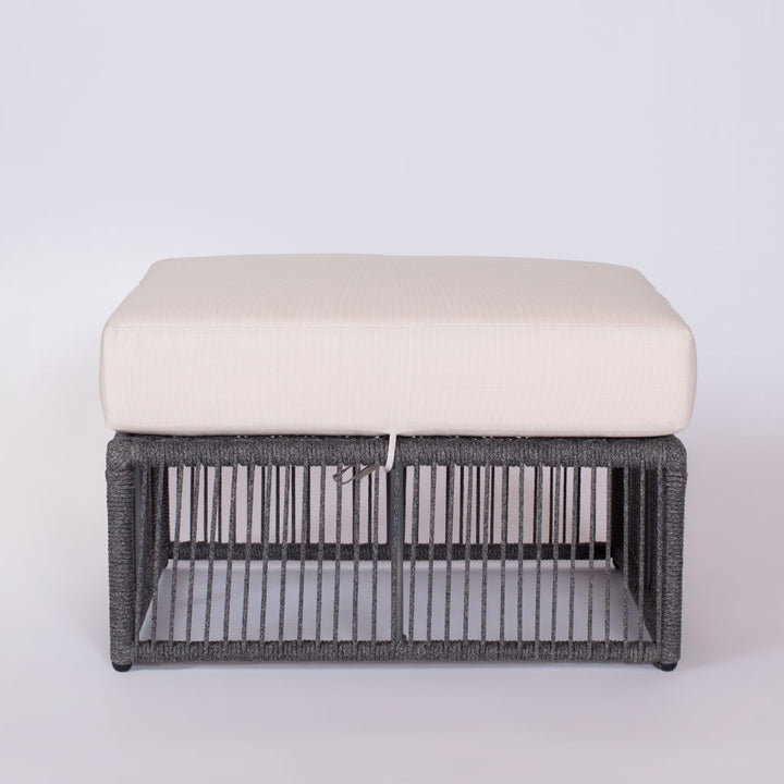 Saranac Ottoman || Black/White