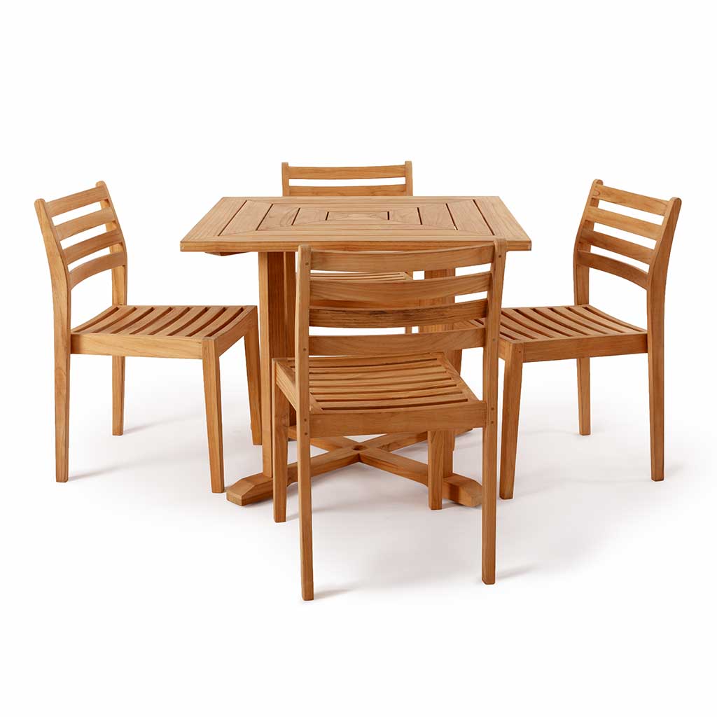Avalon Stacking Armless Chair || Teak