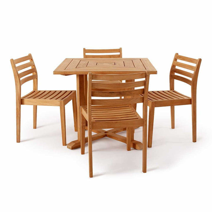Avalon Stacking Armless Chair || Teak