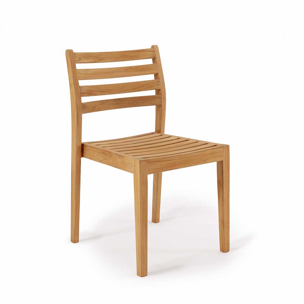 Avalon Stacking Armless Chair || Teak