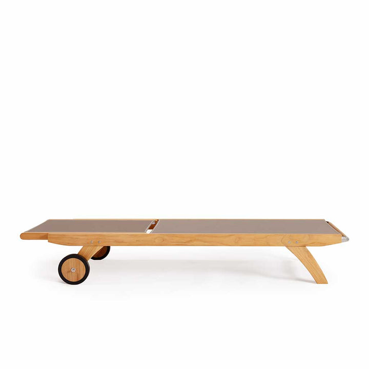 Avalon Sunlounger with Sling || Teak/Grey