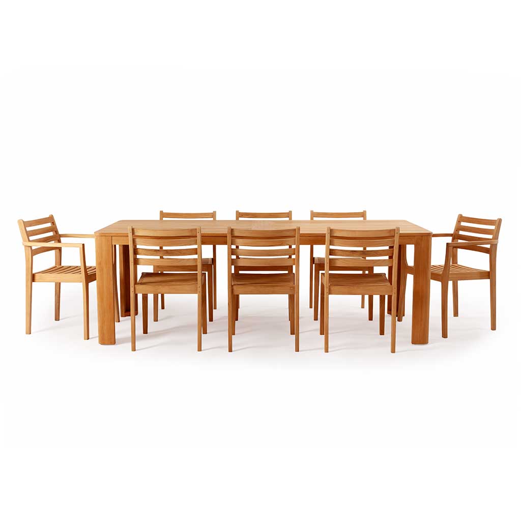 Avalon Rectangular Dining Table || Teak