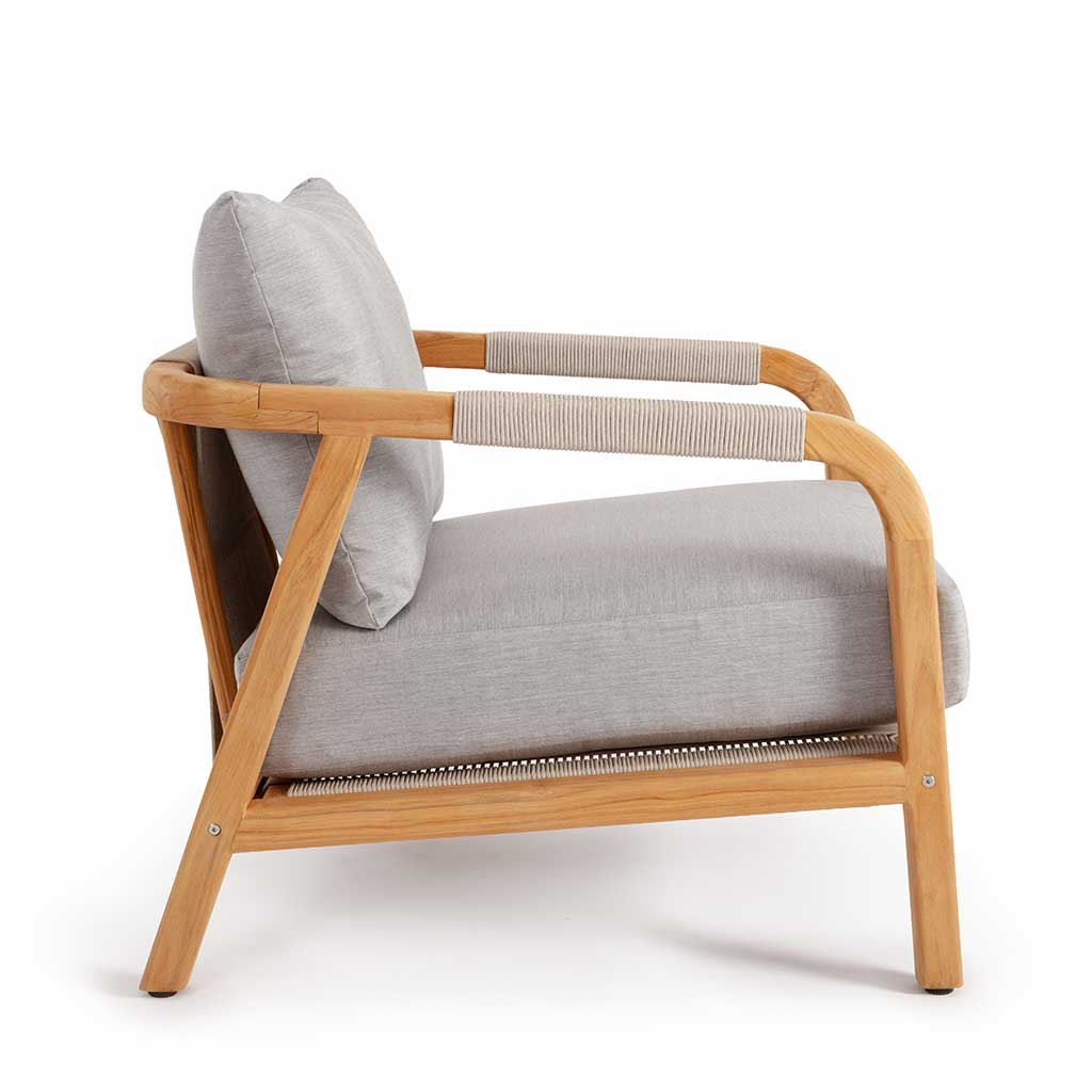 Montparnasse Arm Chair || Teak/Grey