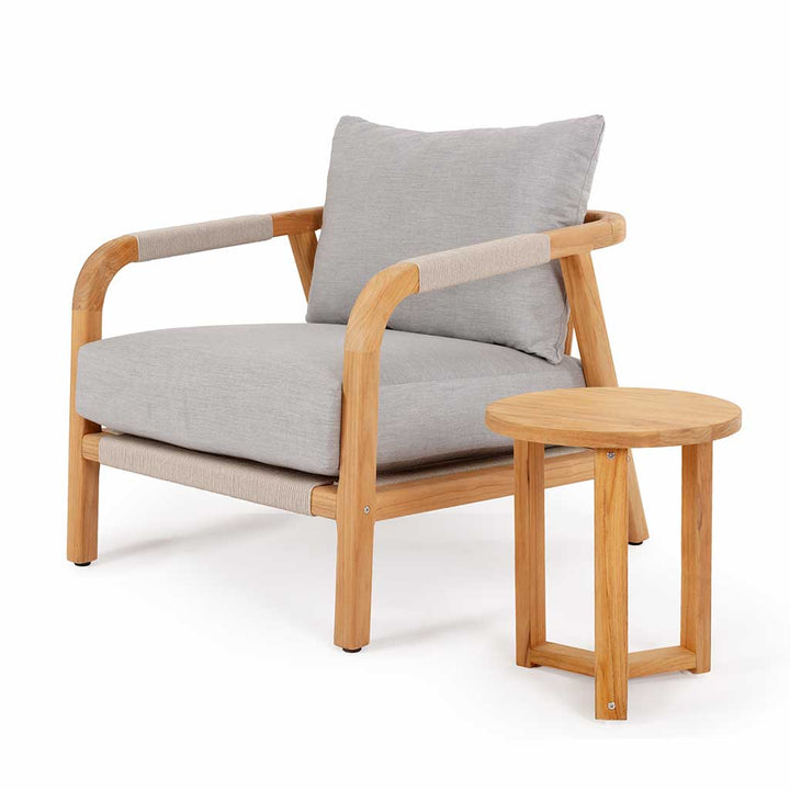 Montparnasse Arm Chair || Teak/Grey