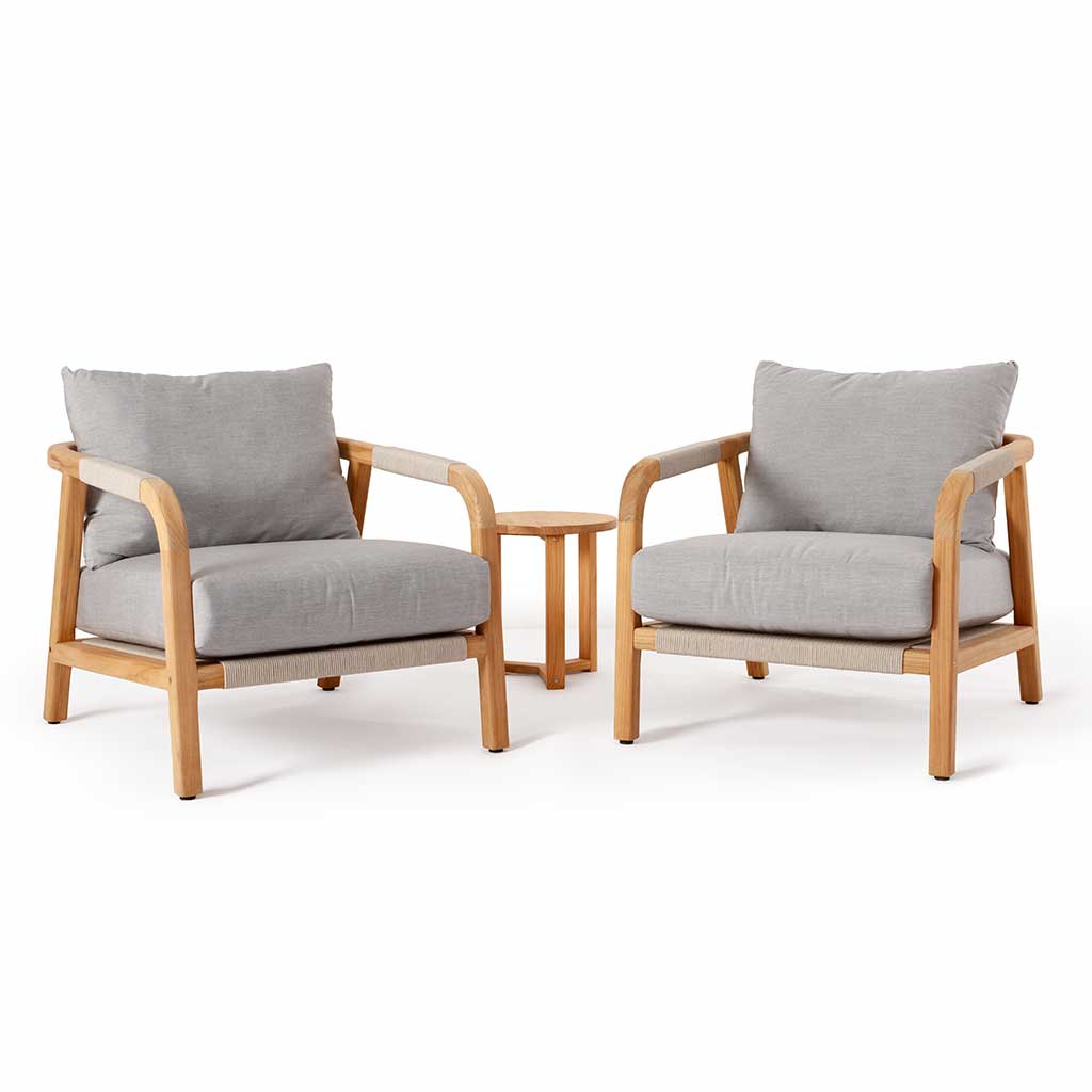 Montparnasse Arm Chair || Teak/Grey