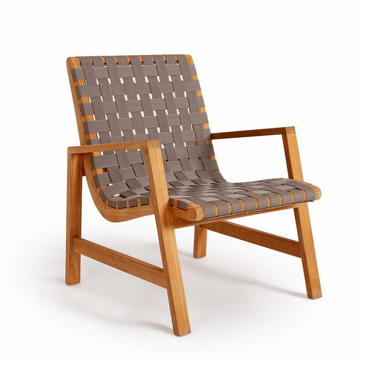 Oak Park Allen Woven Arm Chair || Teak/Black