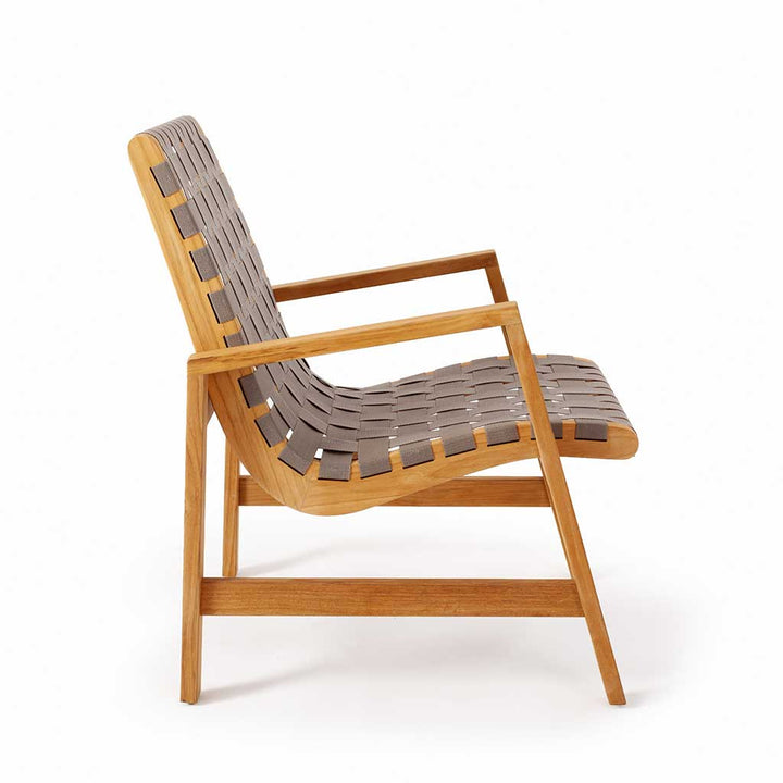 Oak Park Allen Woven Arm Chair || Teak/Black