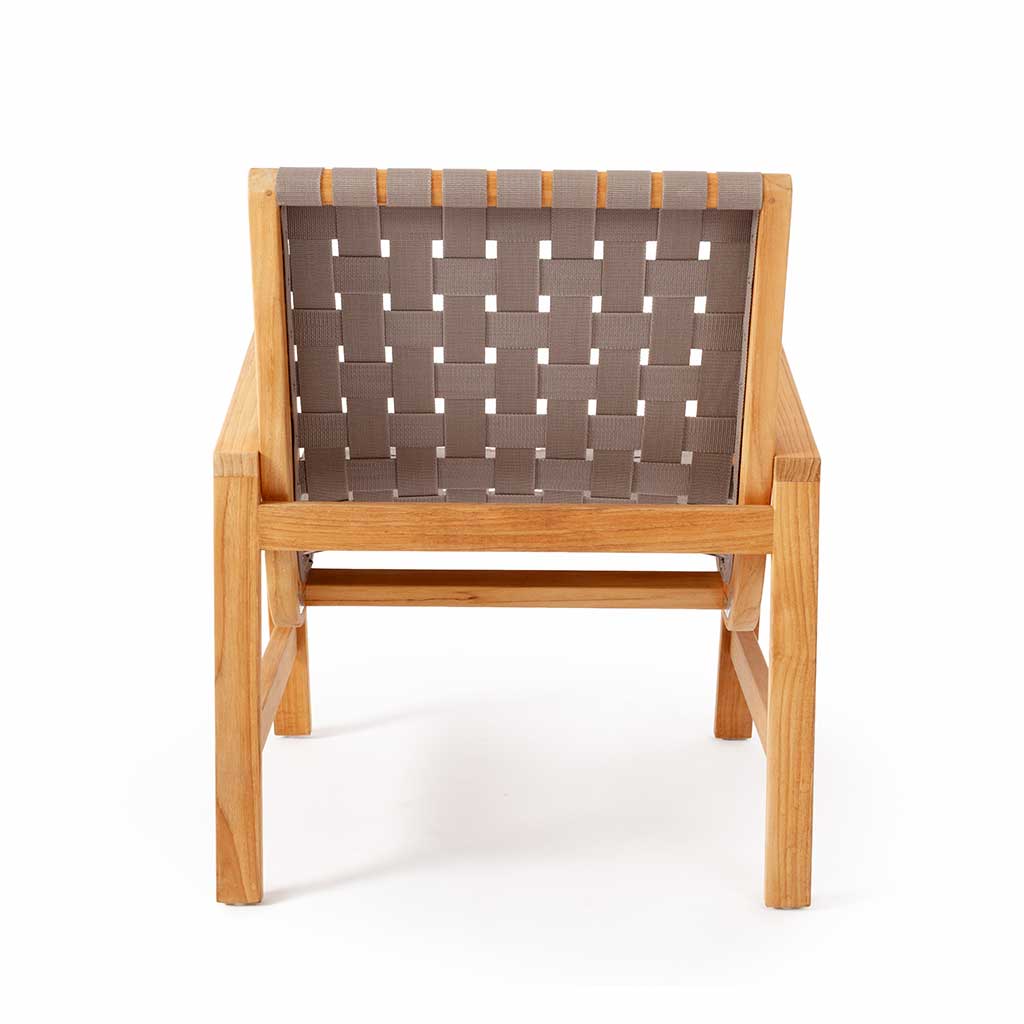 Oak Park Allen Woven Arm Chair || Teak/Black