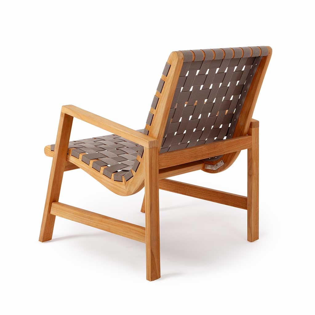 Oak Park Allen Woven Arm Chair || Teak/Black