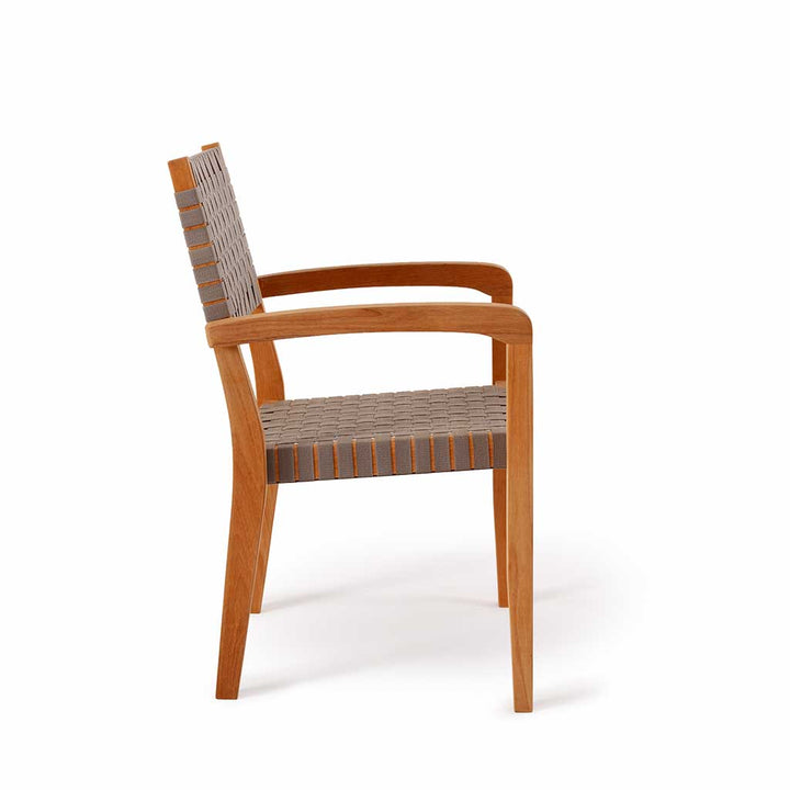 Oak Park Sling Stacking Chair || Teak/Black