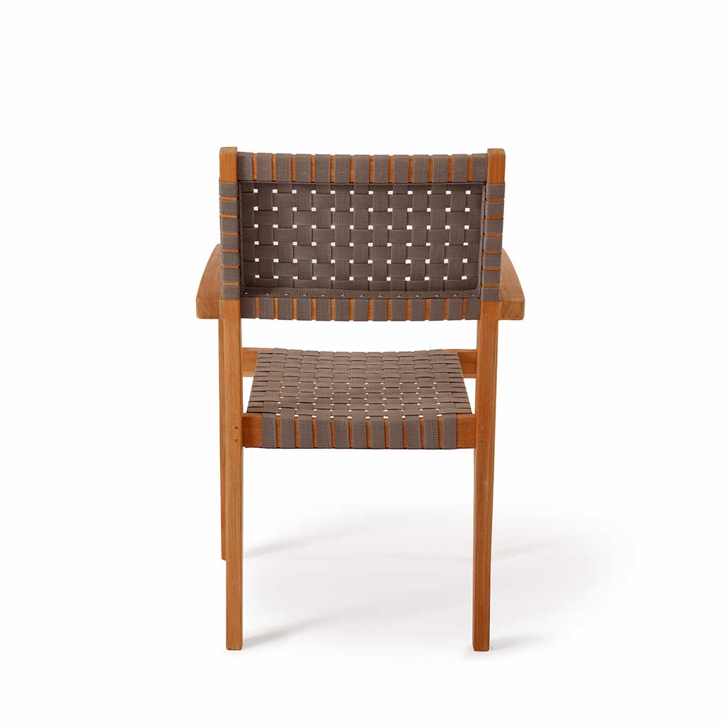 Oak Park Sling Stacking Chair || Teak/Black
