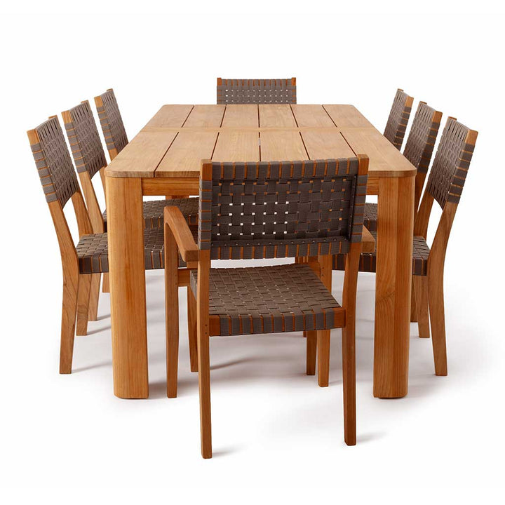 Oak Park Sling Stacking Chair || Teak/Black