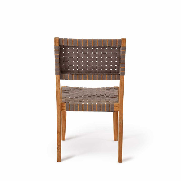 Oak Park Sling Armless Stacking Chair || Teak/Black