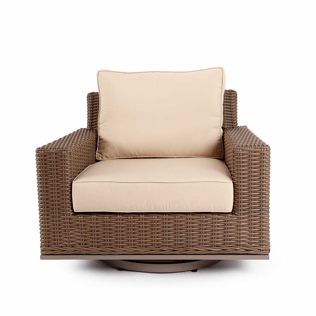 Valencia Swivel Chair || Brown/Cream