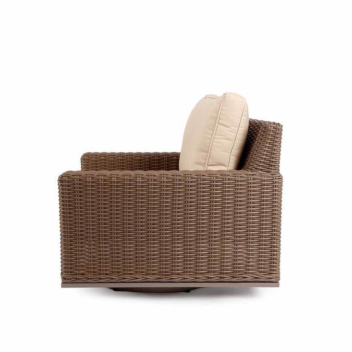 Valencia Swivel Chair || Brown/Cream