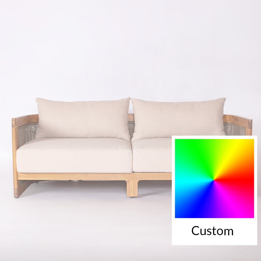 Biscayne Sofa Loveseat || Wood/White