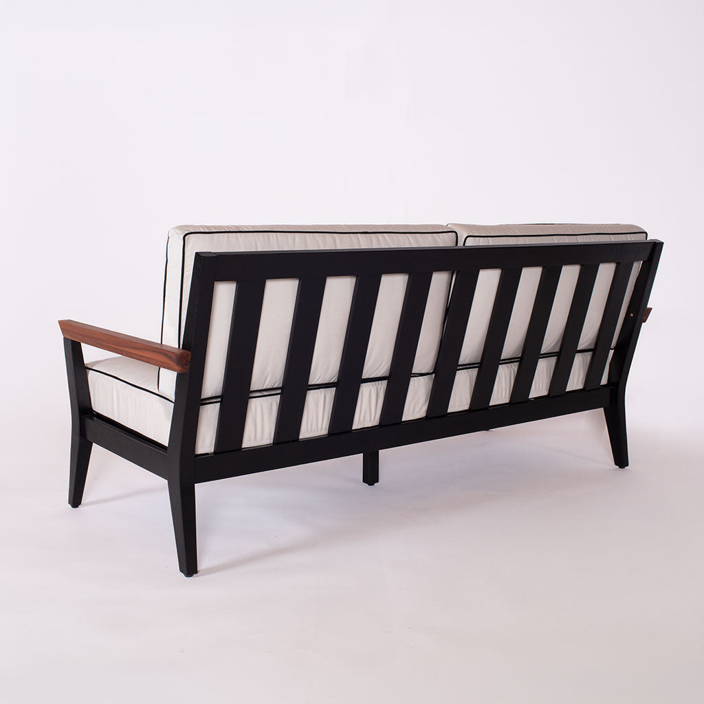 MCM Settee || Black/Canvas