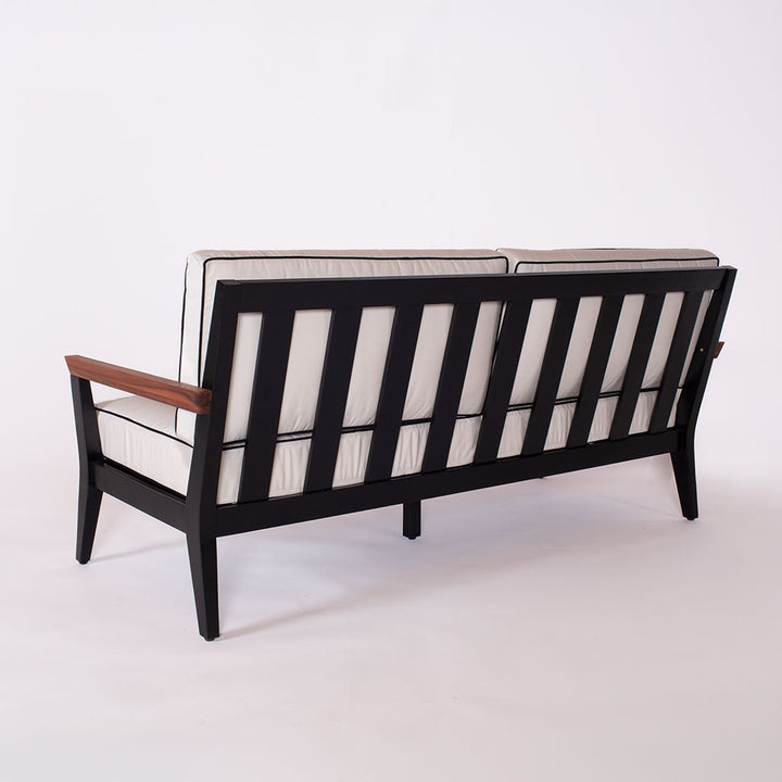 MCM Settee || Black/Canvas