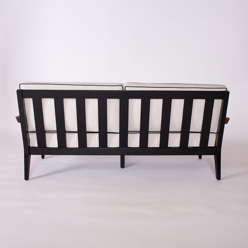 MCM Settee || Black/Canvas