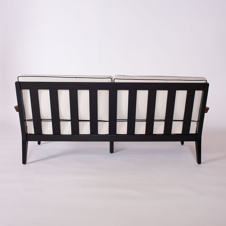 MCM Settee || Black/Canvas