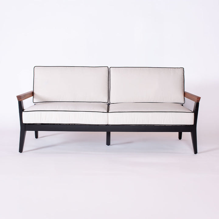 MCM Settee || Black/Canvas