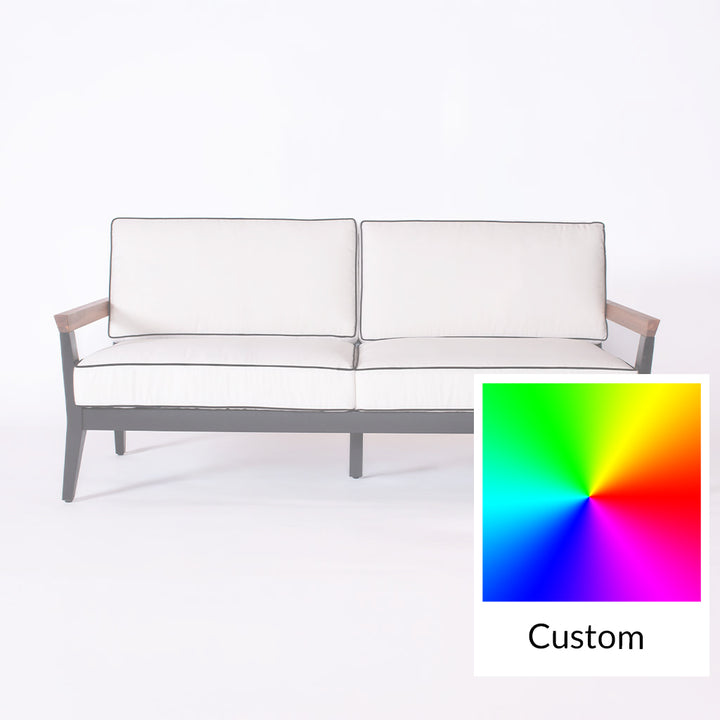 MCM Settee || Black/Canvas