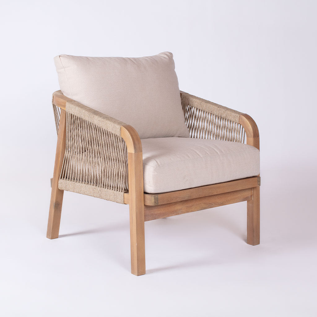 Montego Single Chair || Acacia/Play Snow