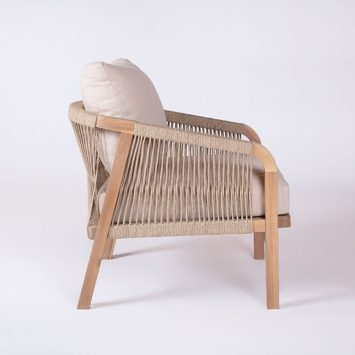 Montego Single Chair || Acacia/Play Snow
