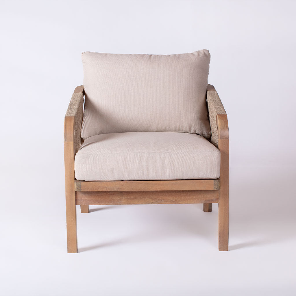 Montego Single Chair || Acacia/Play Snow