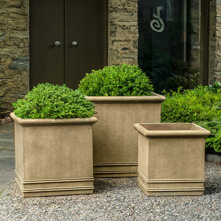 Square Rolled Rim Planter