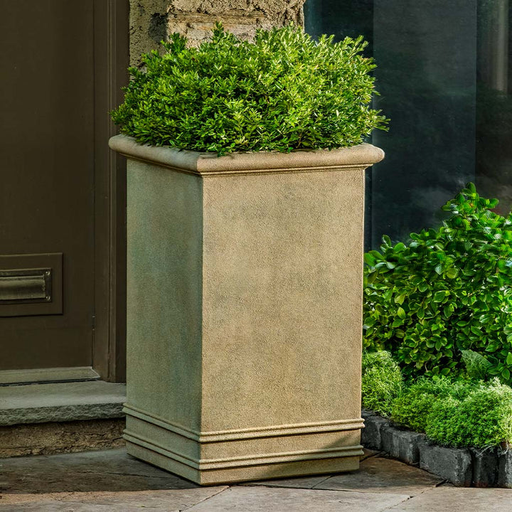Tall Square Rolled Rim Planter