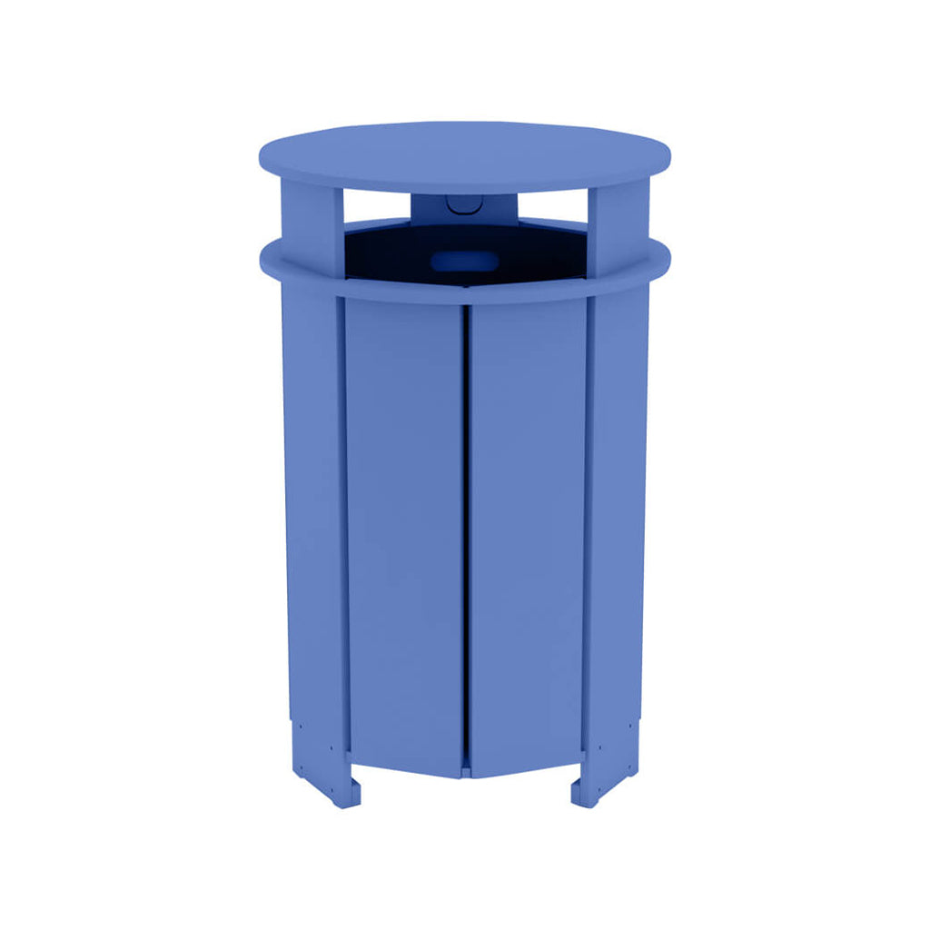 Aqua Round Resin Trash Bin