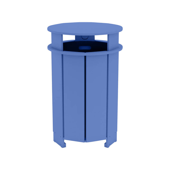 Aqua Round Resin Trash Bin