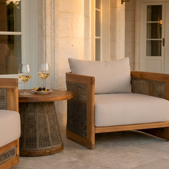 Biscayne Round Side Table || Wood