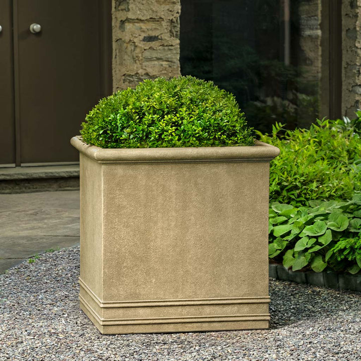Square Rolled Rim Planter