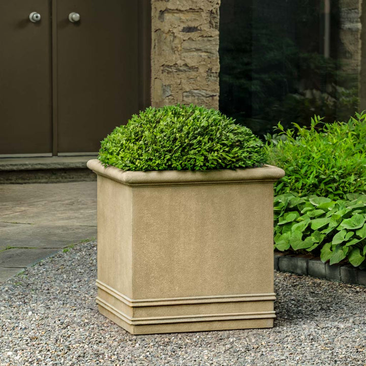 Square Rolled Rim Planter