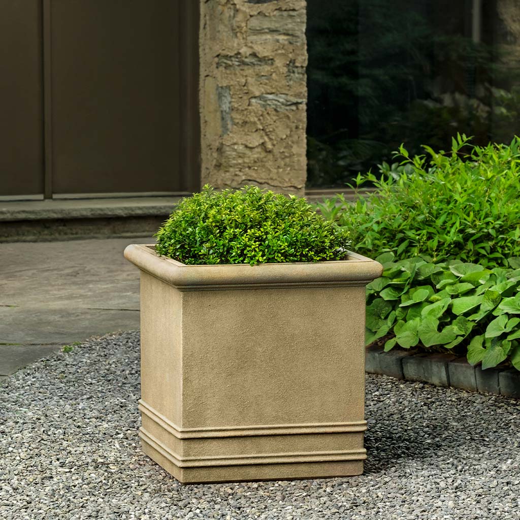Square Rolled Rim Planter