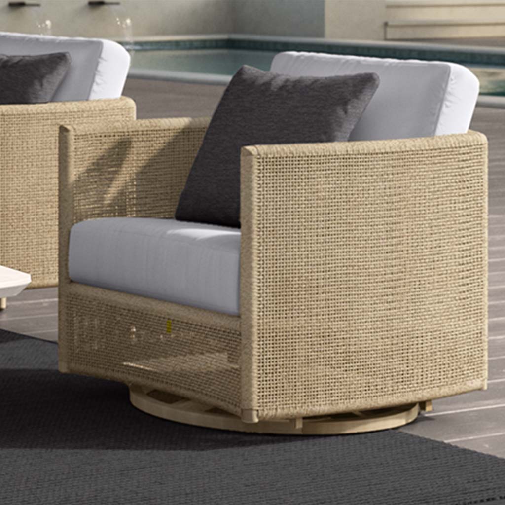 Orleans Arm Swivel Glider || Barley/Flax