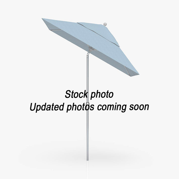 6.5' Square FIberglass Market Umbrella - Crank/Auto Tilt