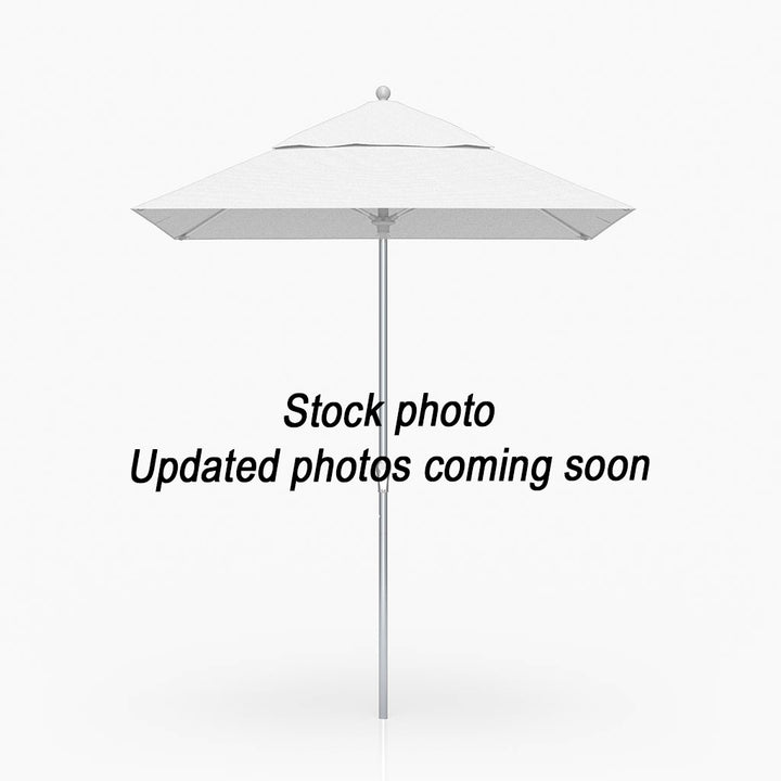 6.5' Square Fiberglass Market Umbrella - Crank/No Tilt