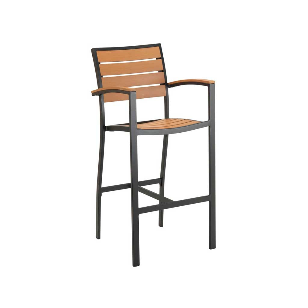 Tuscany Arm Bar Stool || Teak
