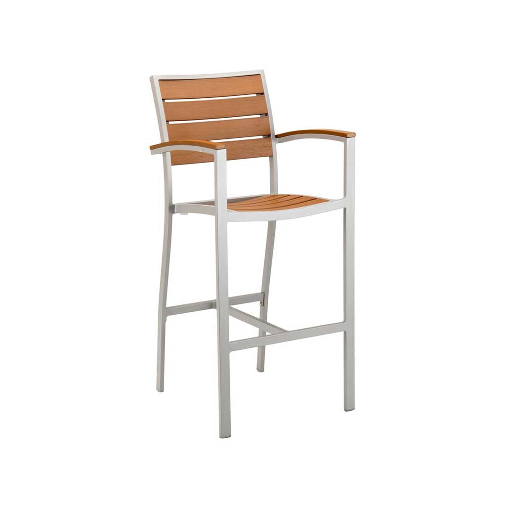 Tuscany Arm Bar Stool || Teak