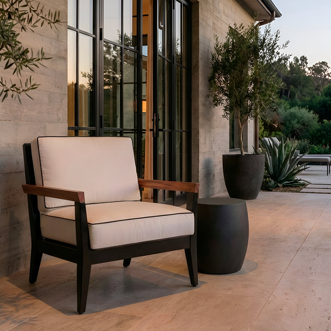 MCM Arm Chair || Black/Canvas