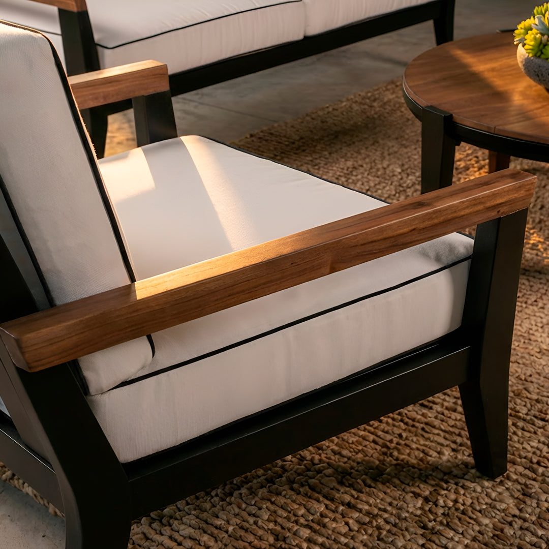 MCM Arm Chair || Black/Canvas