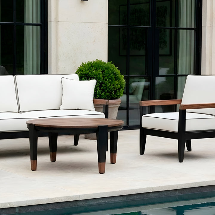 MCM 40" Round Coffee Table || Black