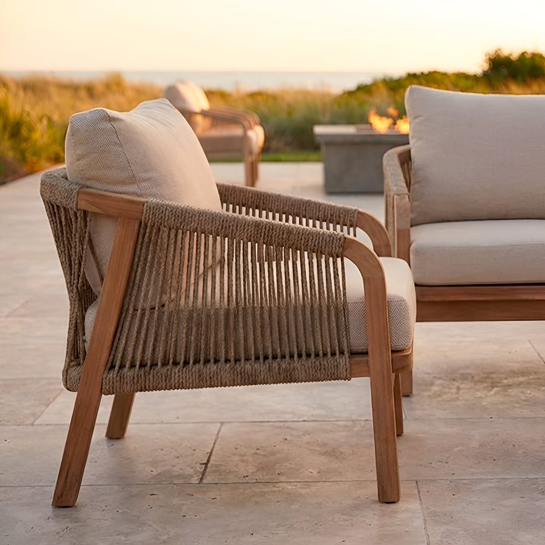 Montego Single Chair || Acacia/Play Snow