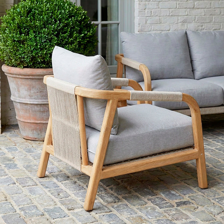 Montparnasse Arm Chair || Teak/Grey