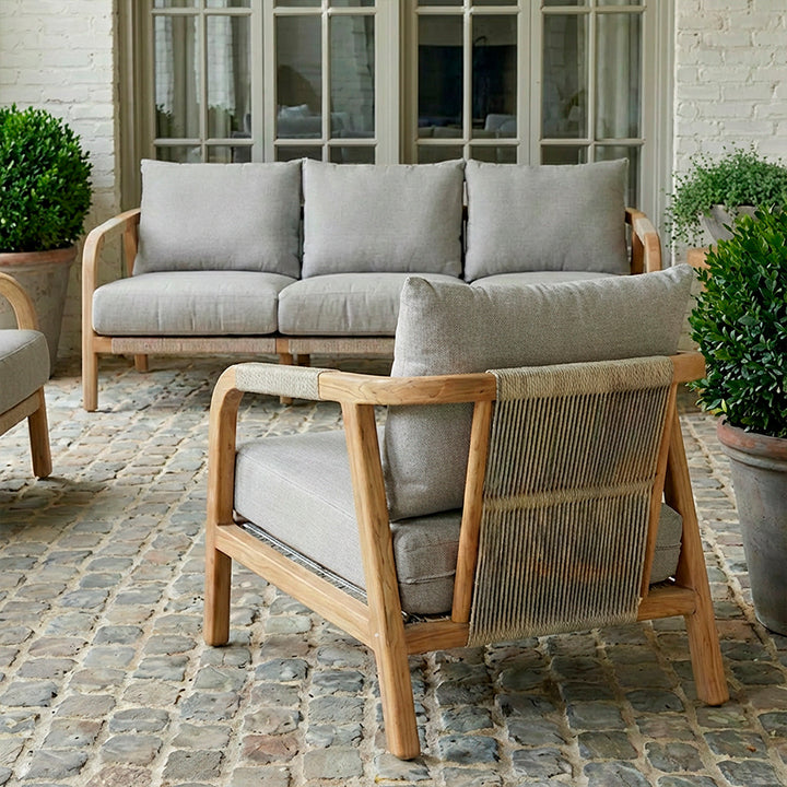 Montparnasse Arm Chair || Teak/Grey