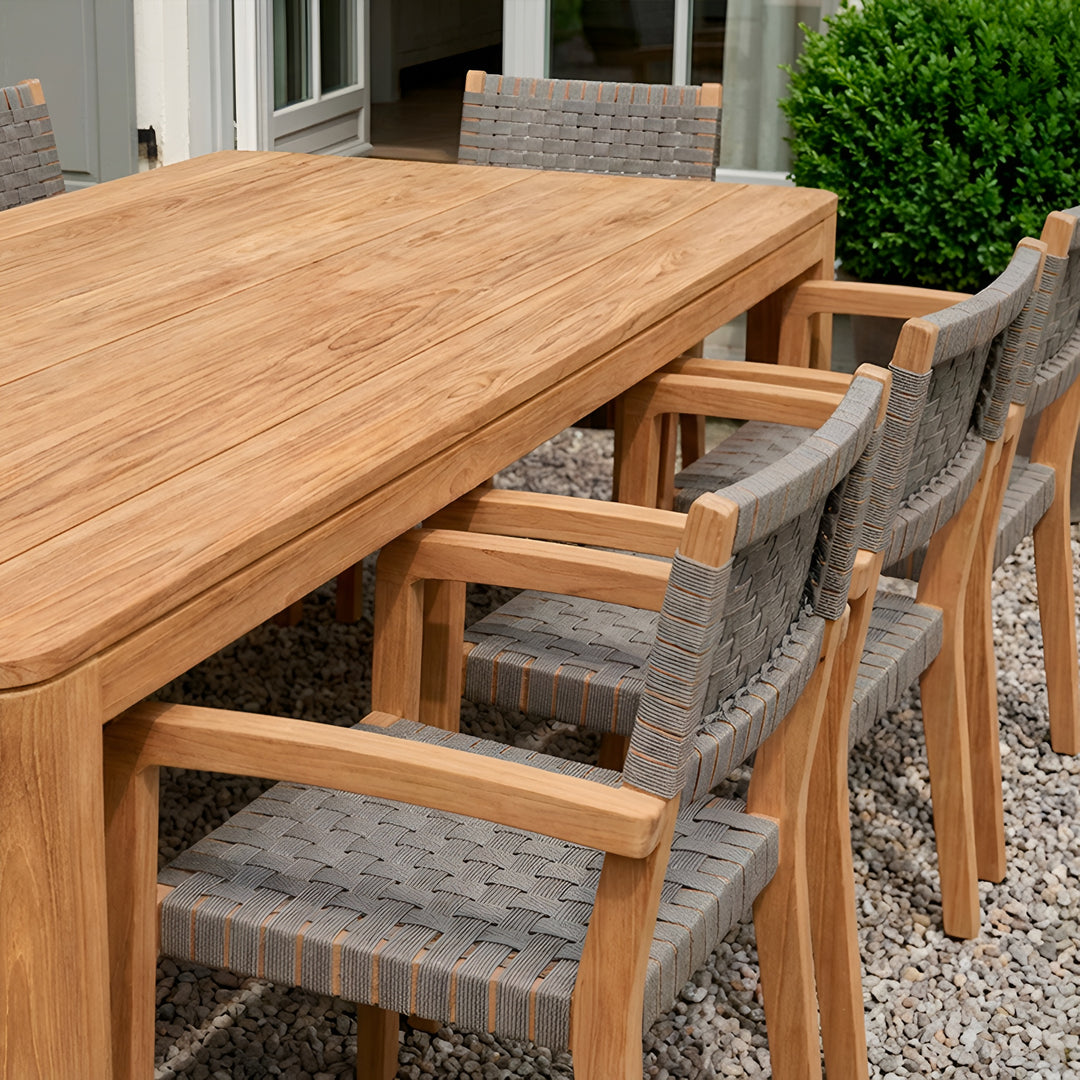 Oak Park Sling Stacking Chair || Teak/Black